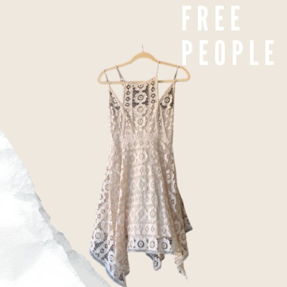 Free People Tops - Free People Cream Lace Tunic